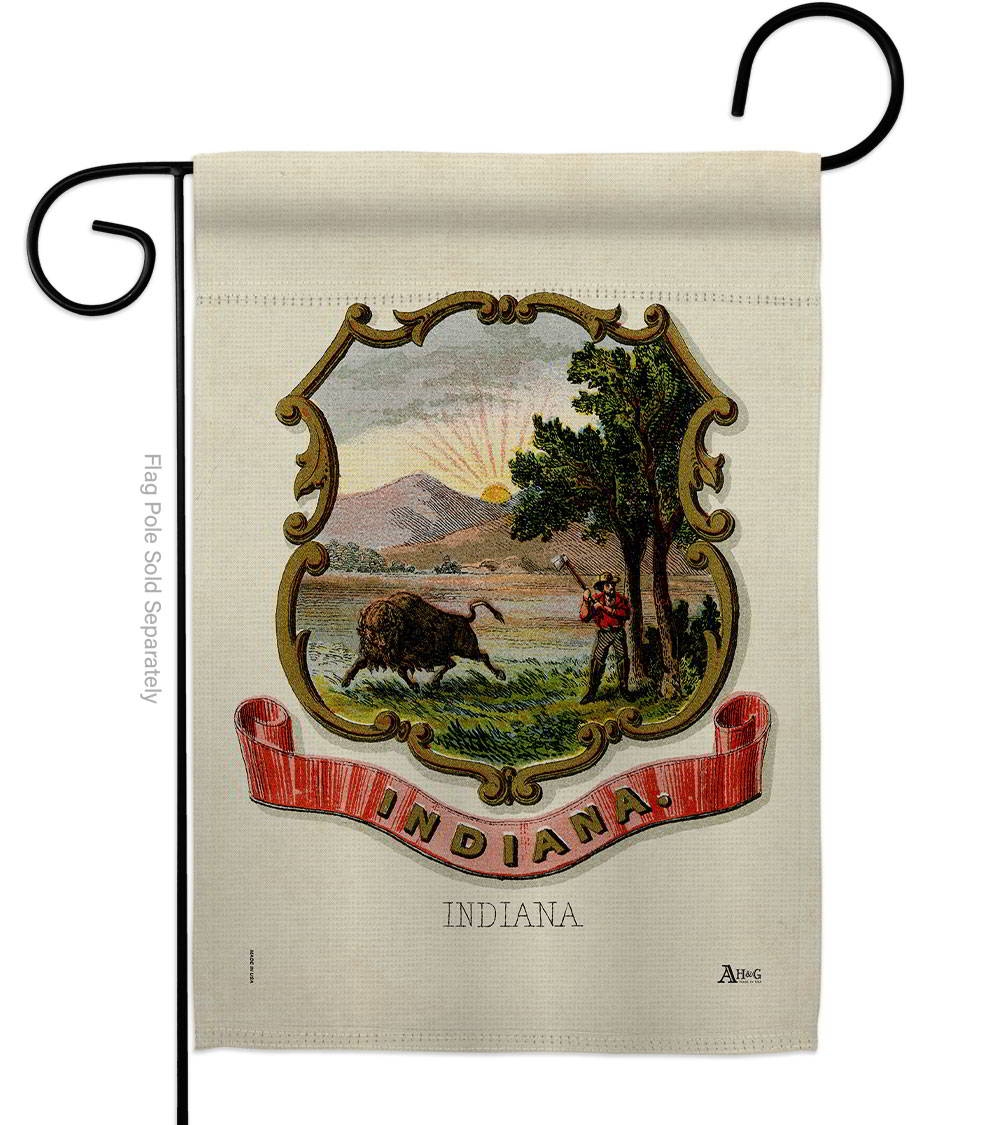 Coat Of Arms Of Indiana Garden Flag
