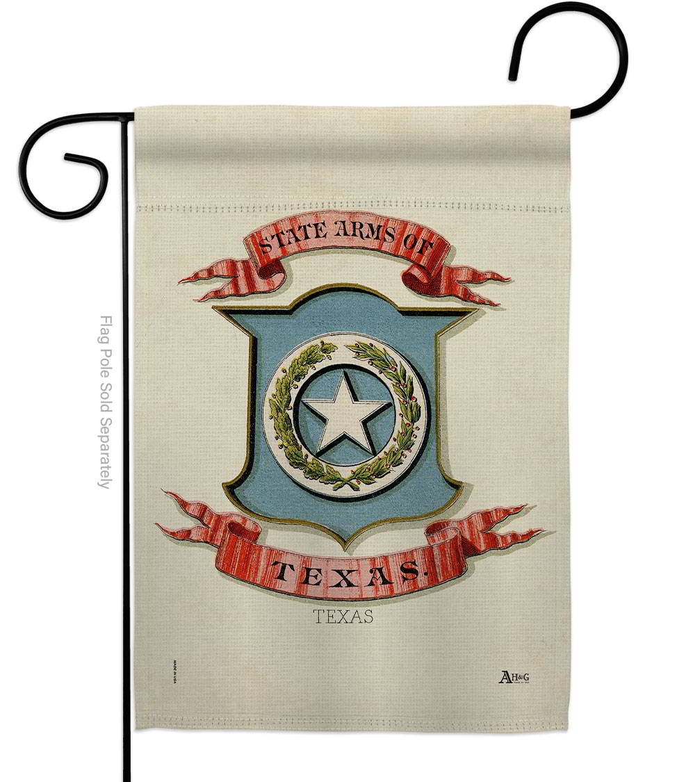 Coat Of Arms Of Texas Garden Flag