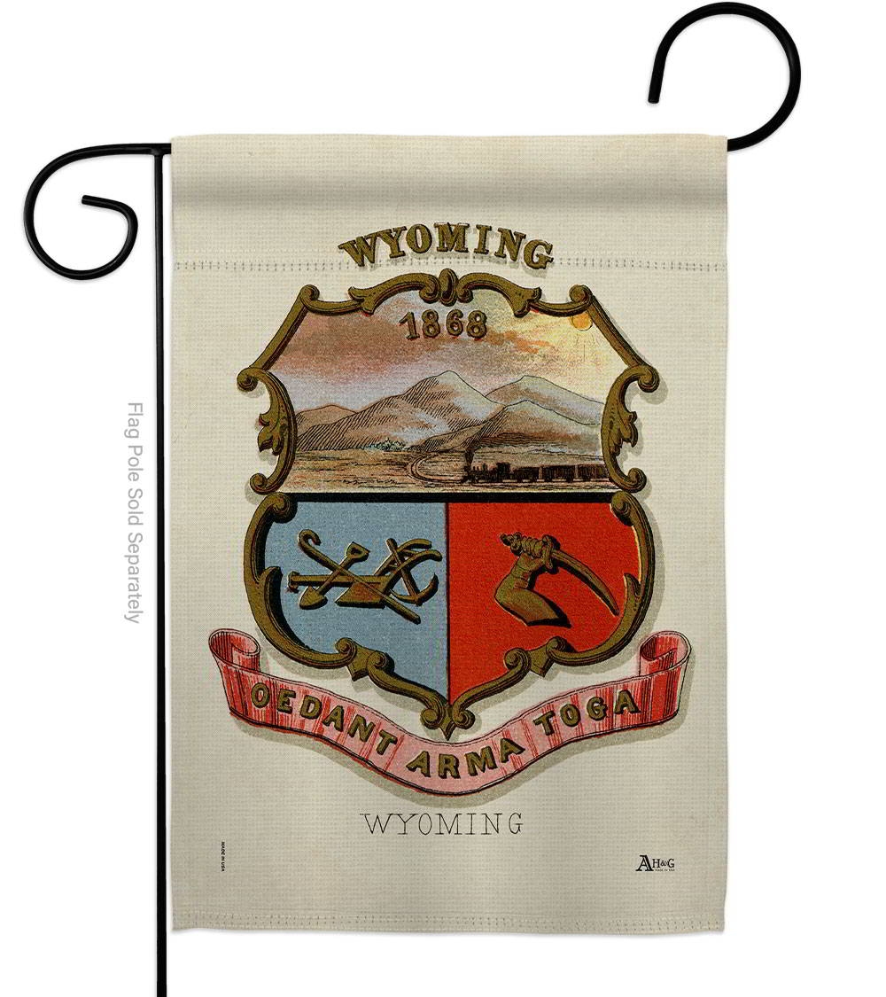 Coat Of Arms Of Wyoming Garden Flag
