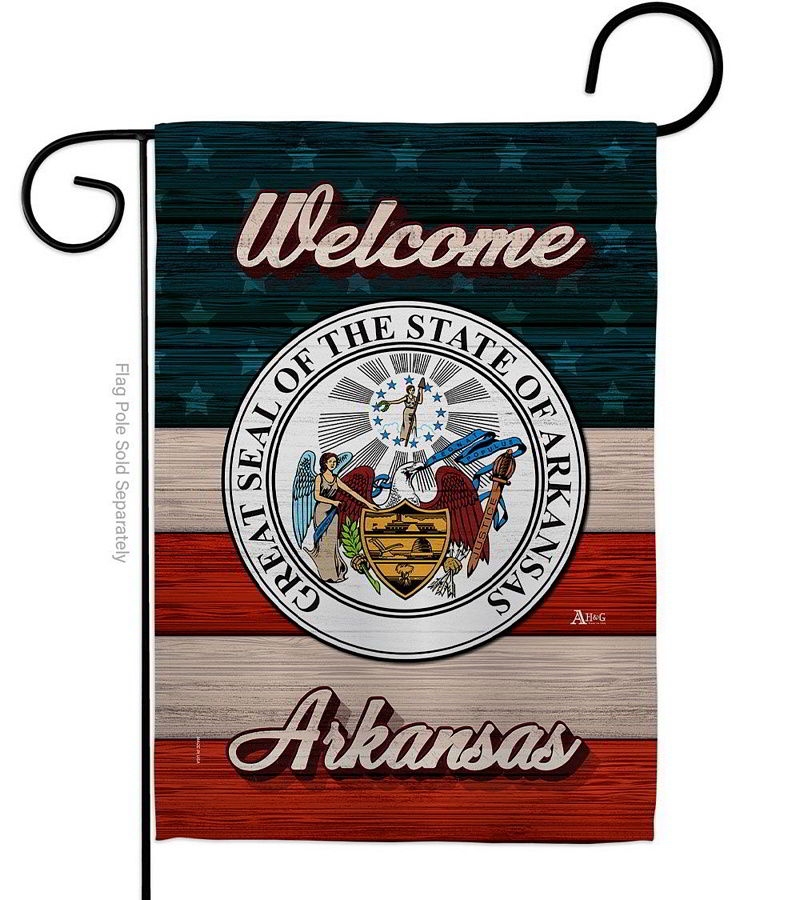 Welcome Arkansas Garden Flag