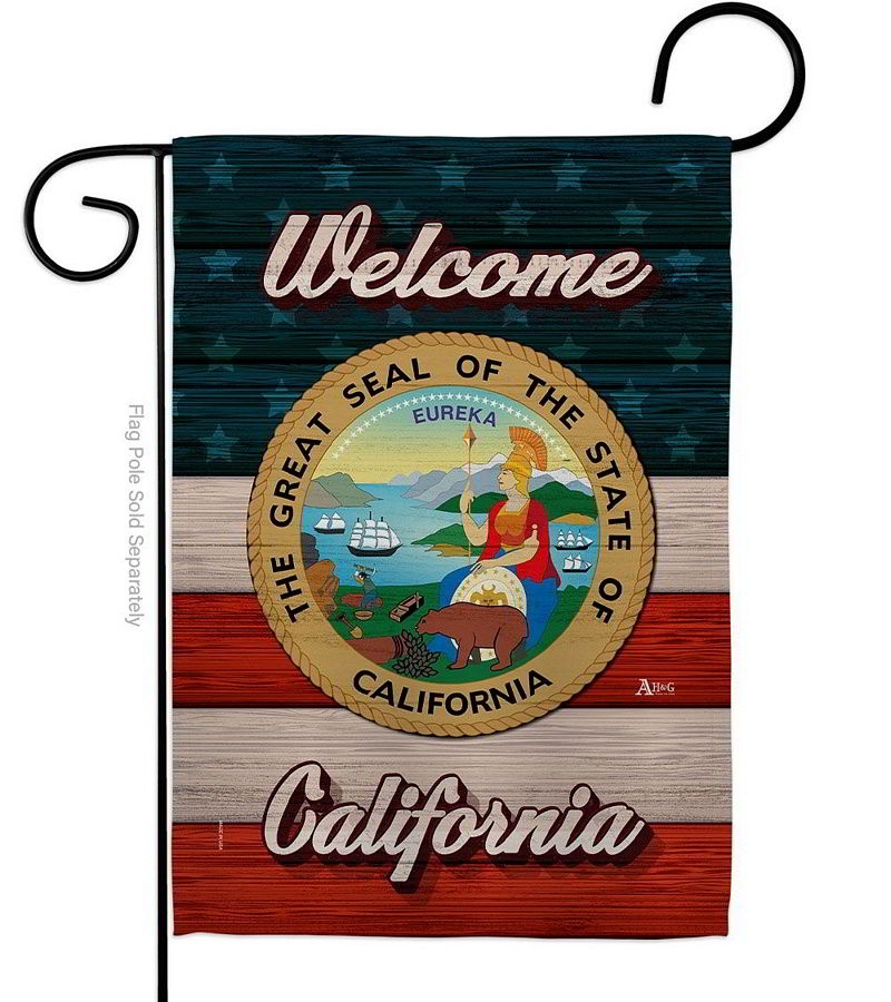 Welcome California Garden Flag