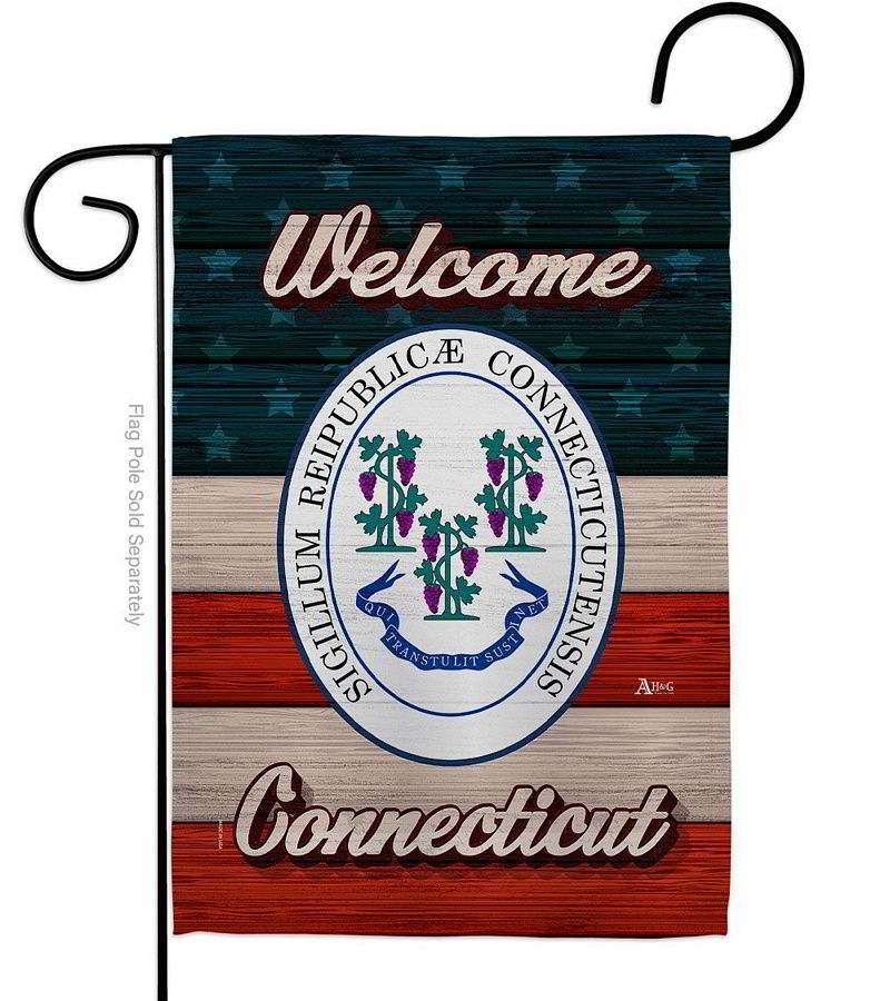 Welcome Connecticut Garden Flag