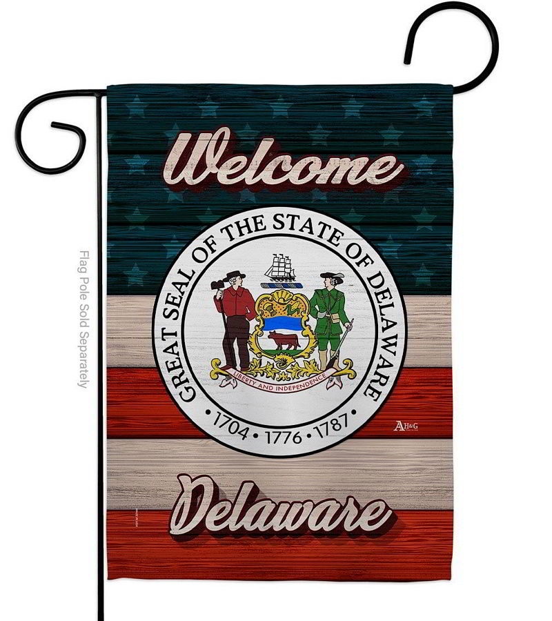 Welcome Delaware Garden Flag