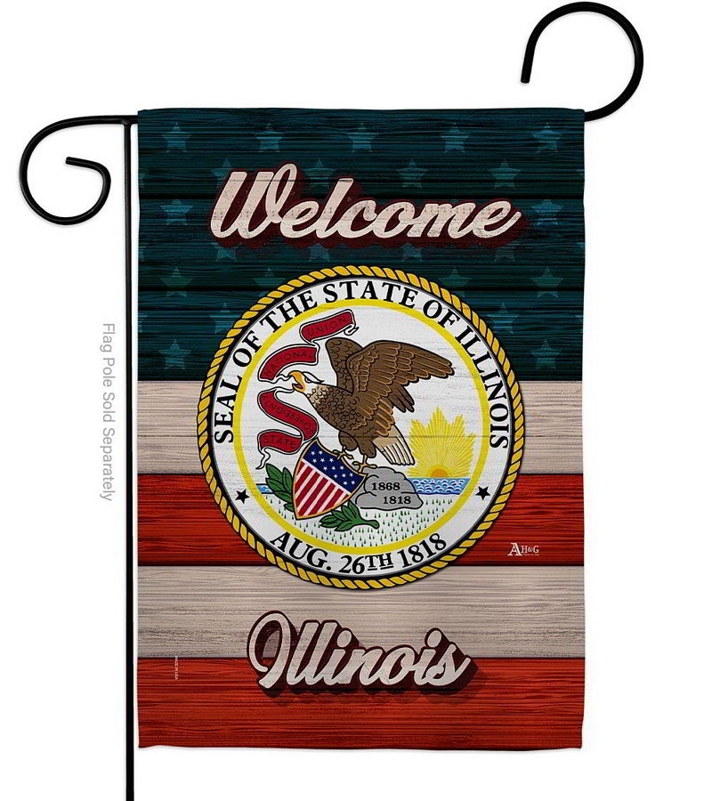 Welcome Illinois Garden Flag