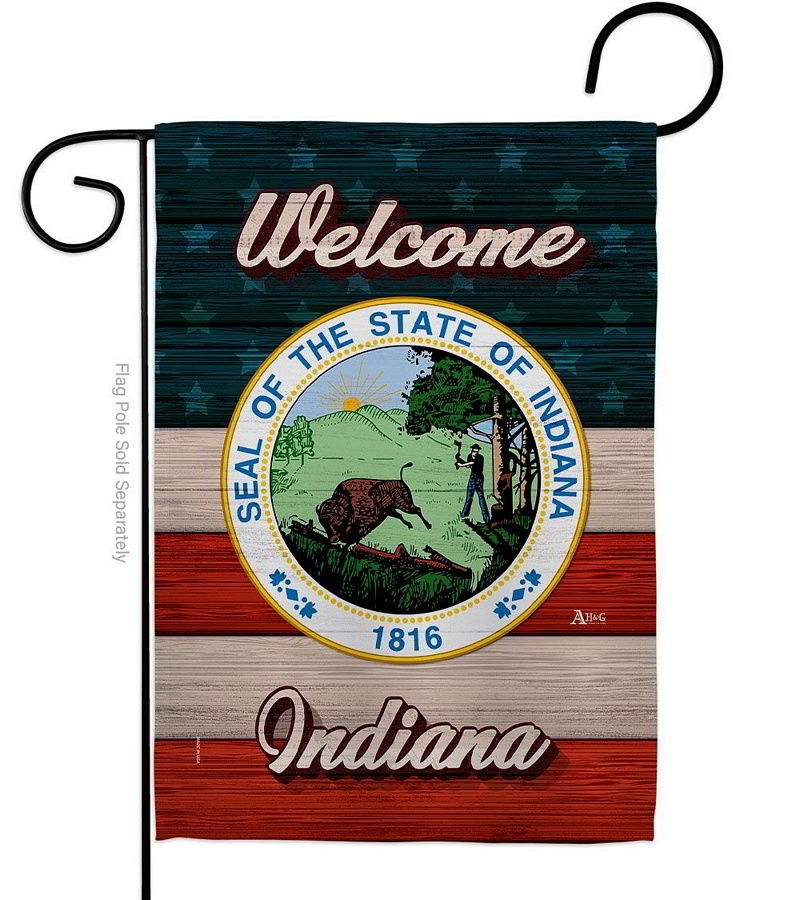 Welcome Indiana Garden Flag