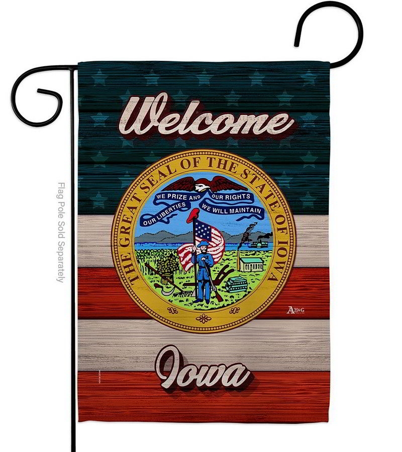 Welcome Iowa Garden Flag