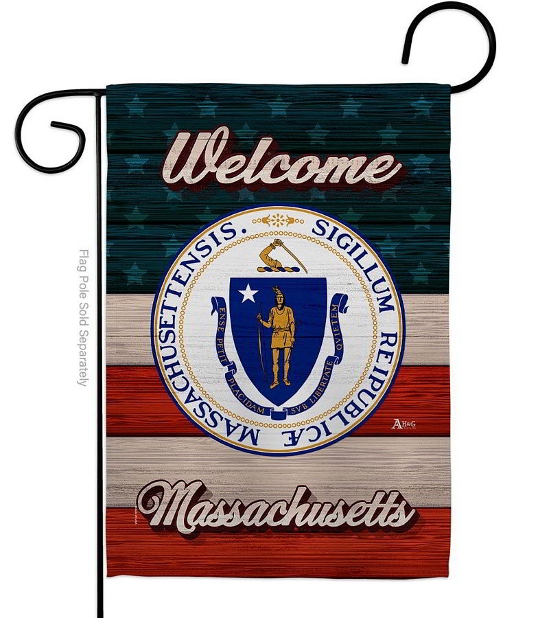 Welcome Massachusetts Garden Flag