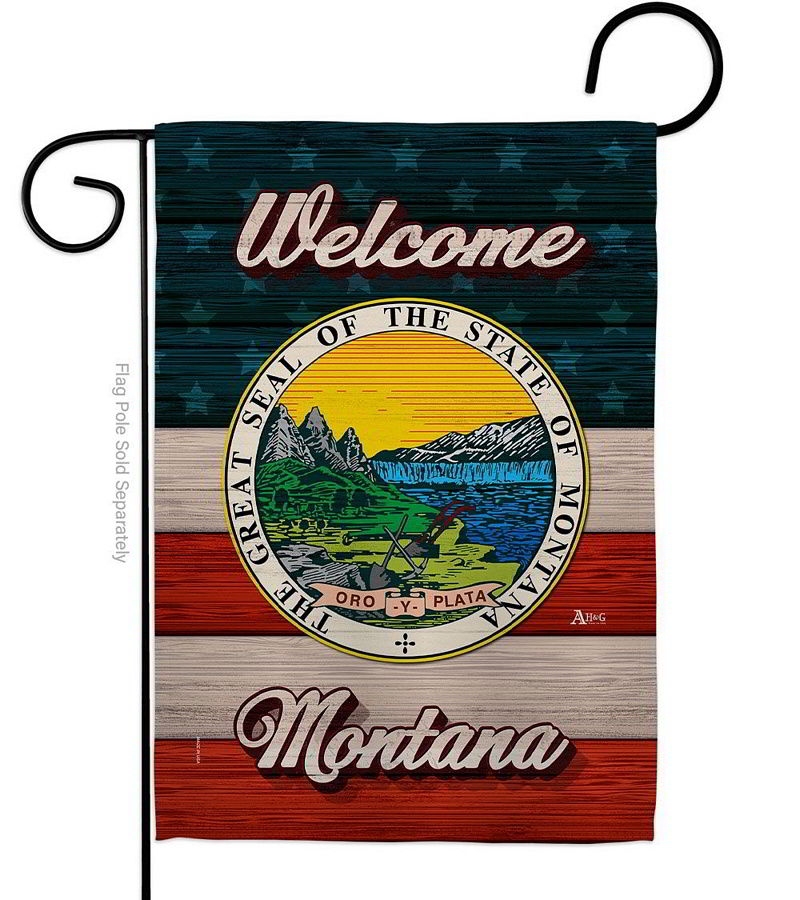 Welcome Montana Garden Flag