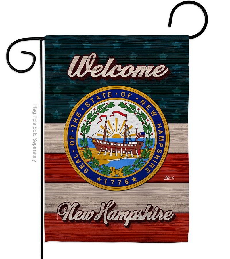 Welcome New Hampshire Garden Flag