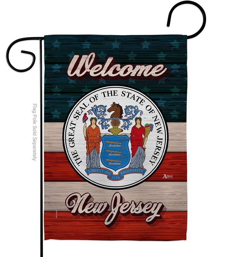 Welcome New Jersey Garden Flag