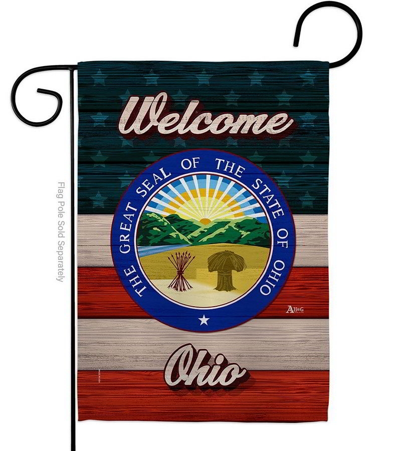 Welcome Ohio Garden Flag