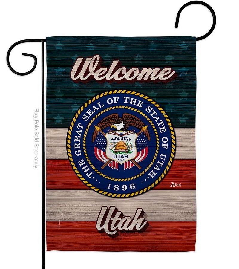 Welcome Utah Garden Flag