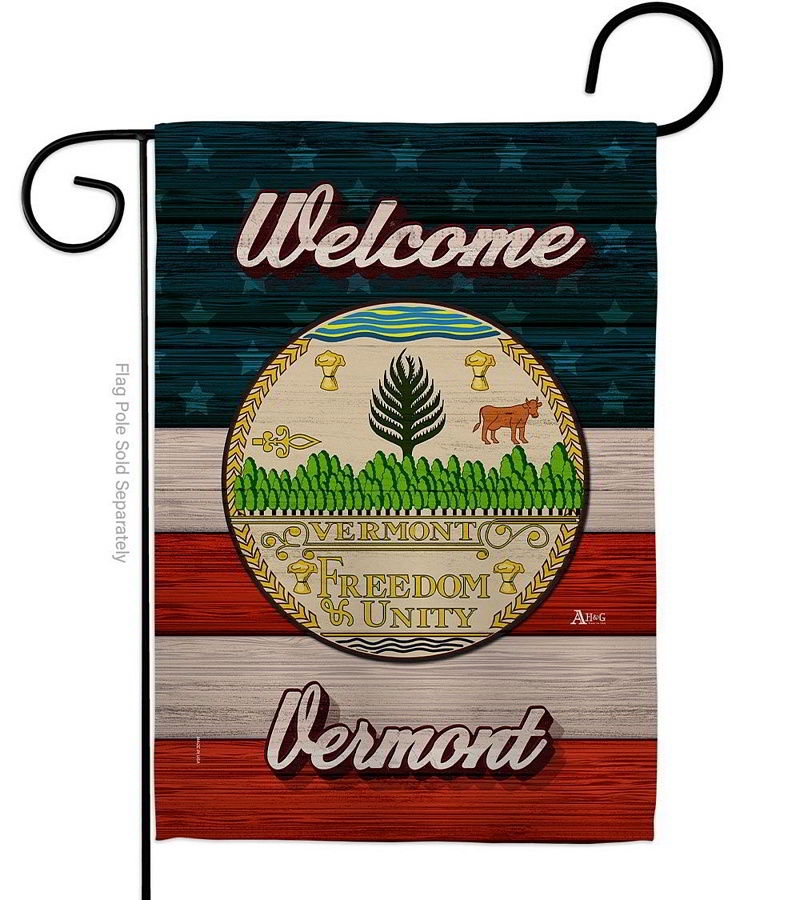 Welcome Vermont Garden Flag