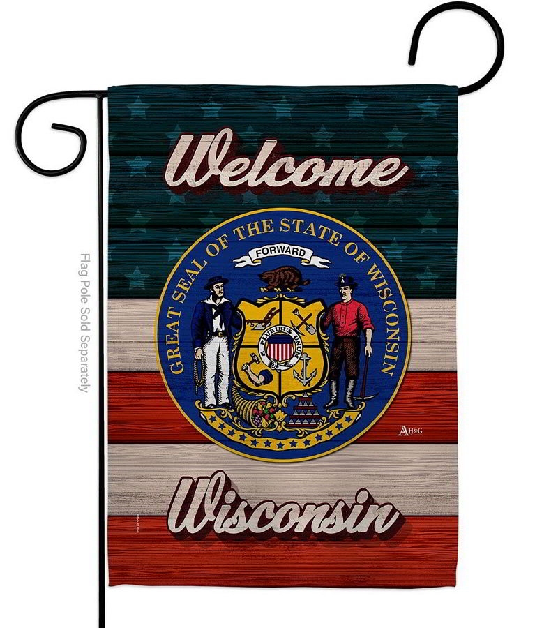 Welcome Wisconsin Garden Flag