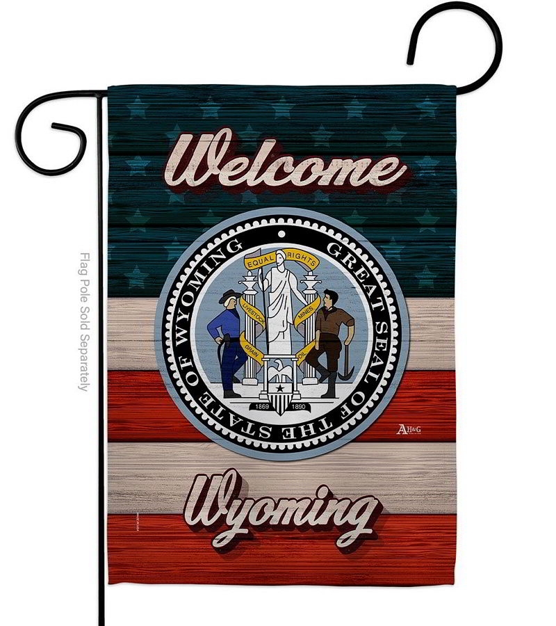 Welcome Wyoming Garden Flag