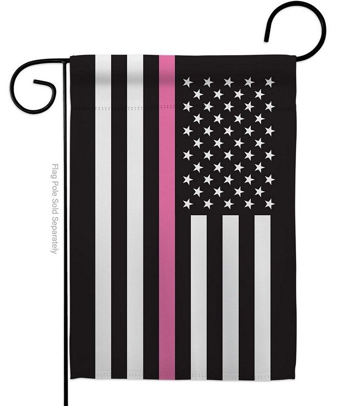 US Thin Pink Line Garden Flag