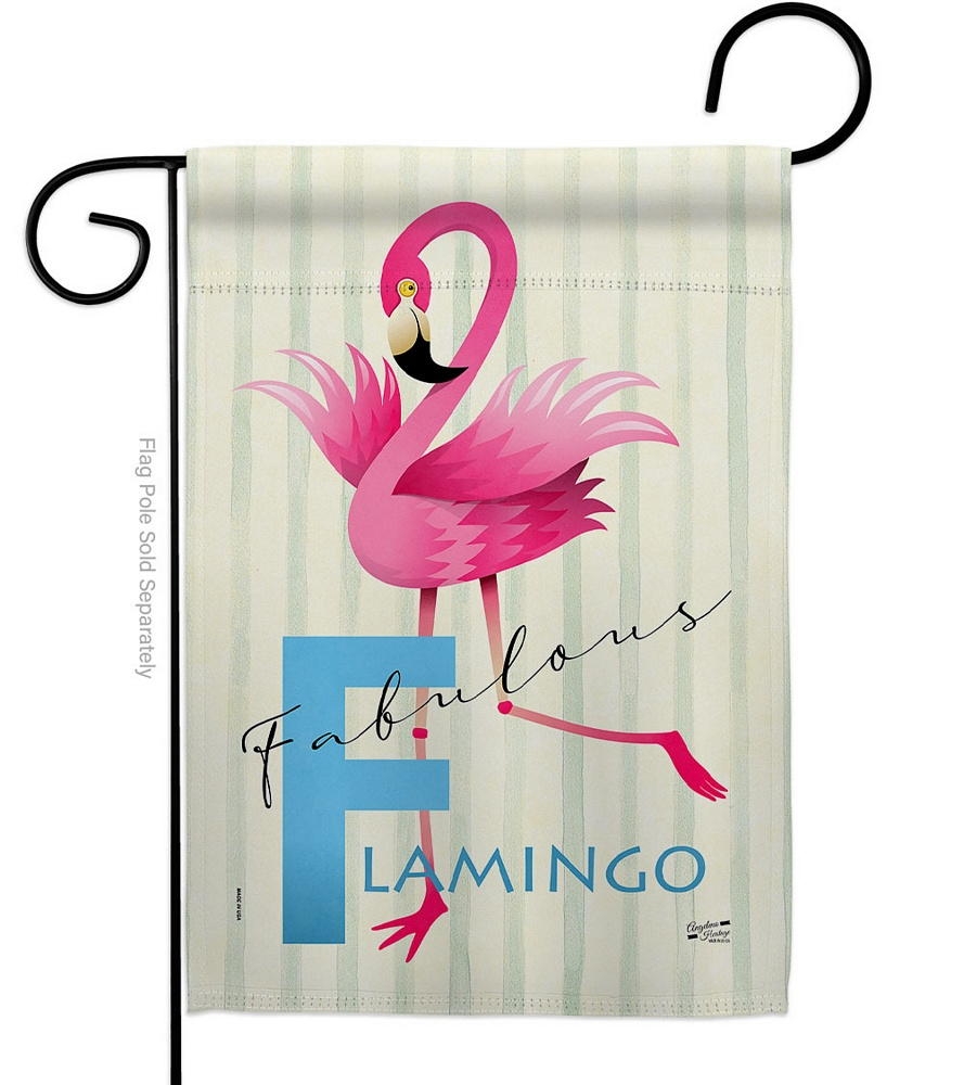 Fabulous Flamingo Garden Flag
