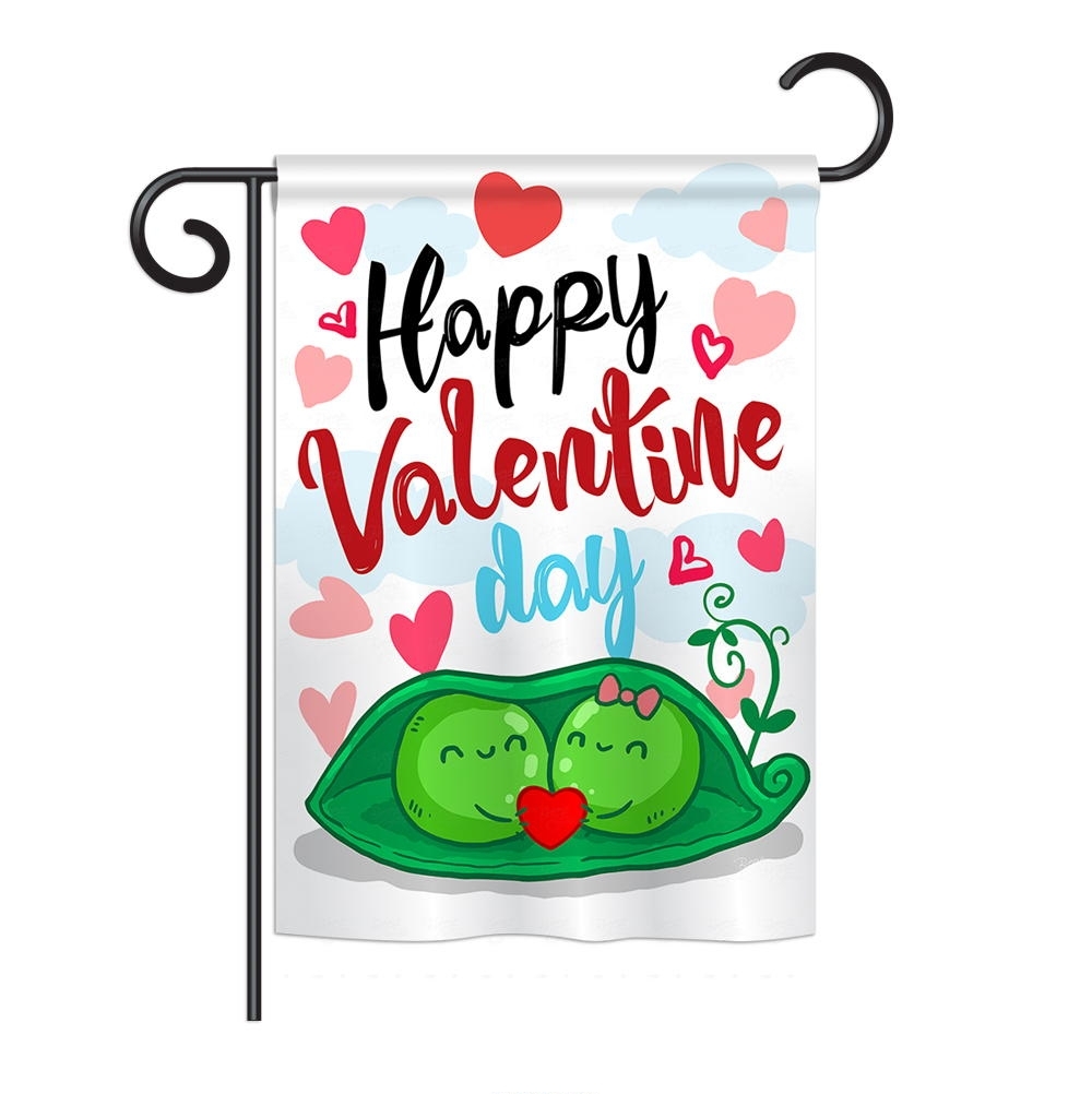 My Sweet Peas Valentine Garden Flag