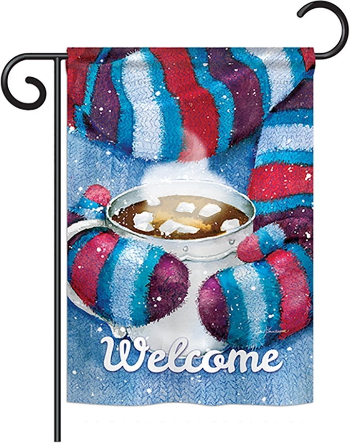 Mittens and Cocoa Garden Flag