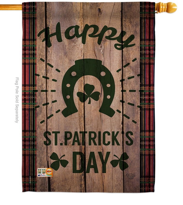 Lucky St. Patrick's Day House Flag