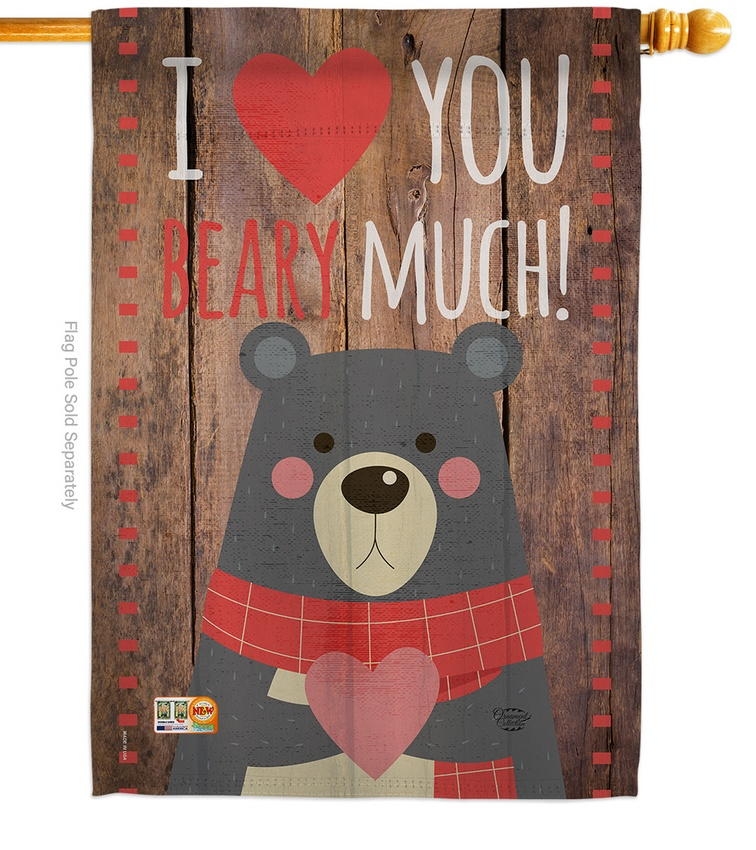 I Love You Beary Much House Flag