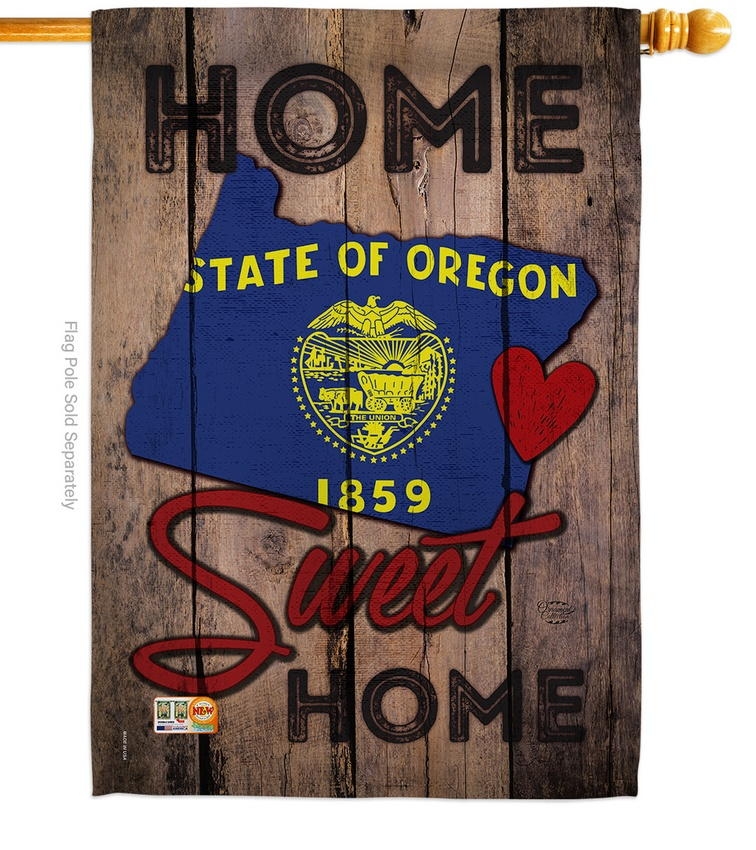 State Oregon Home Sweet House Flag