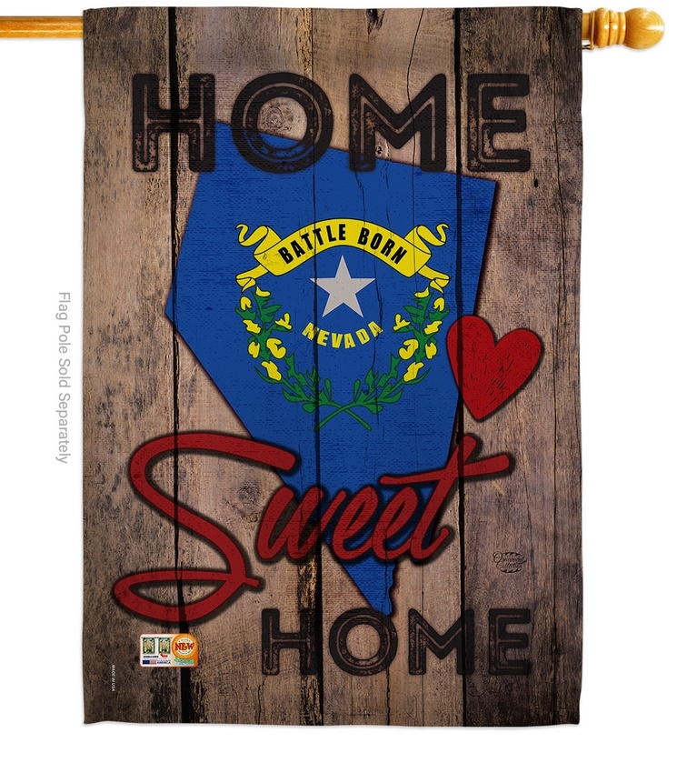 State Nevada Home Sweet House Flag
