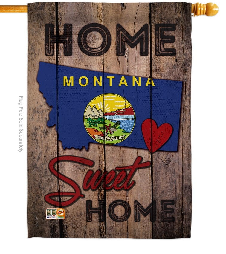 State Montana Home Sweet House Flag