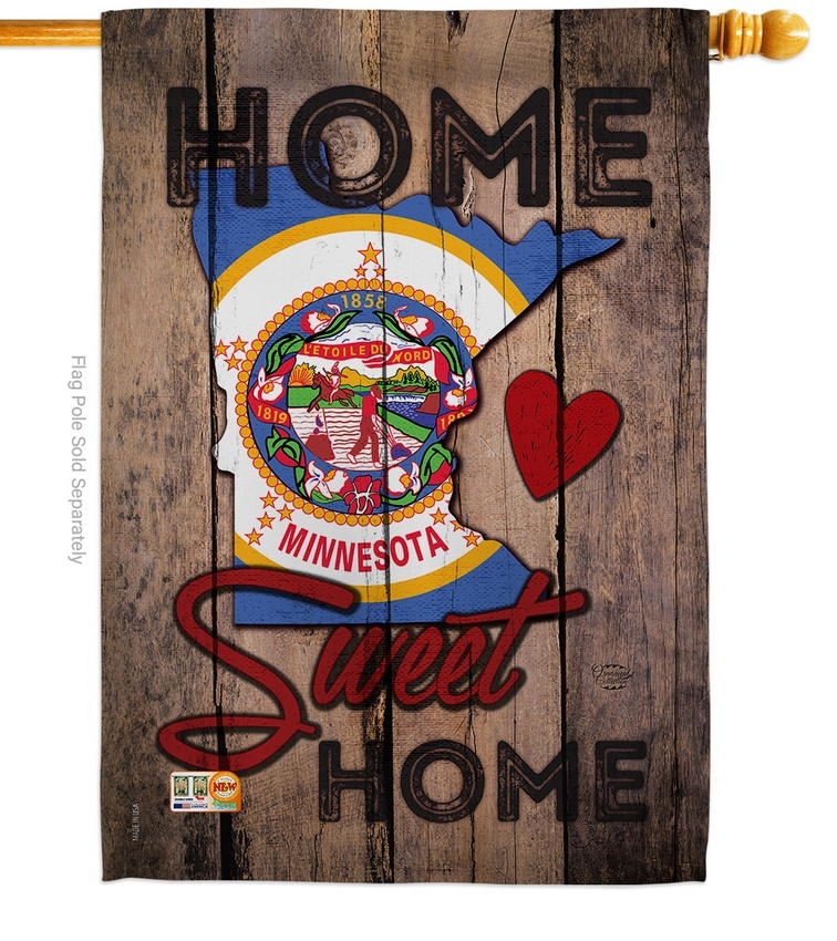 State Minnesota Home Sweet House Flag