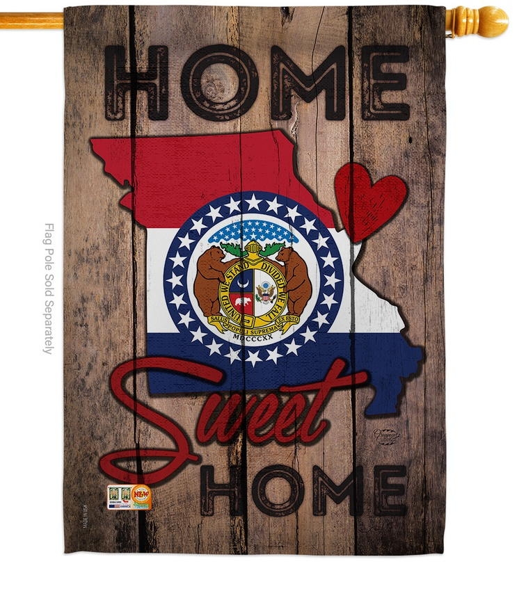 State Missouri Home Sweet House Flag