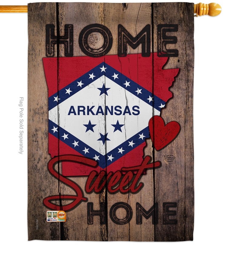 State Arkansas Home Sweet House Flag