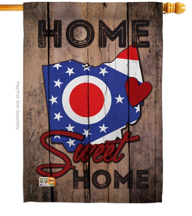 State Ohio Home Sweet House Flag