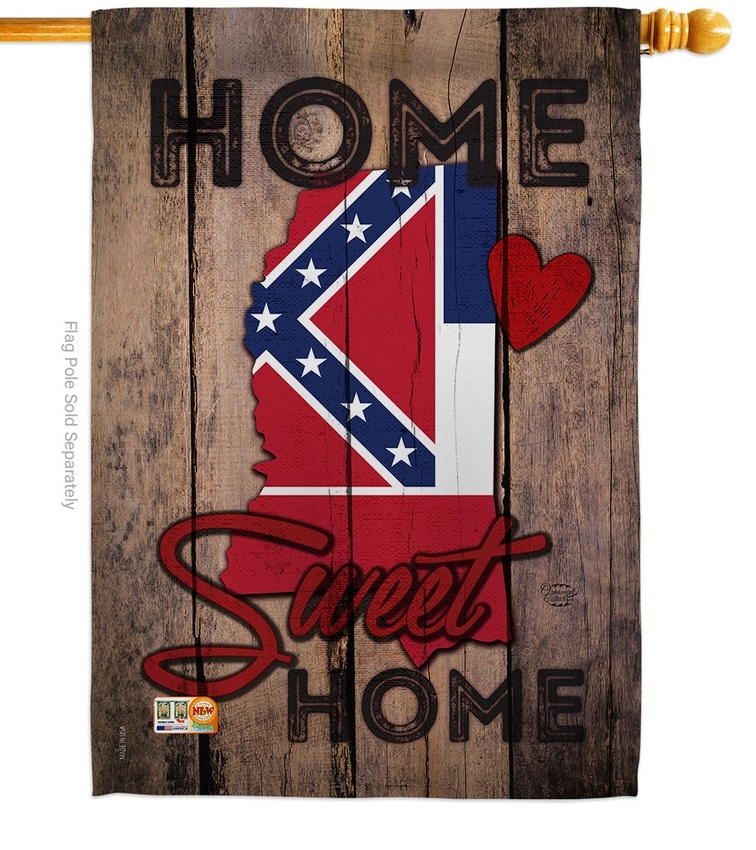 State Mississippi Home Sweet House Flag