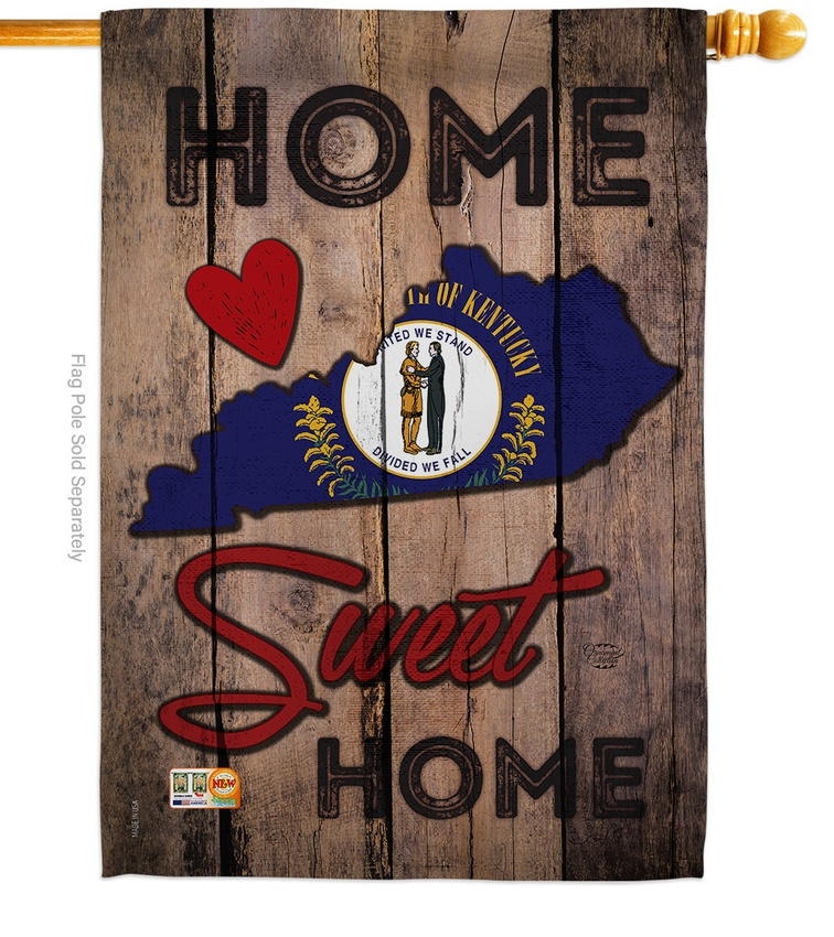 State Kentucky Home Sweet House Flag