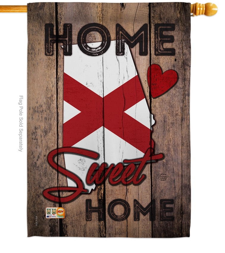 State Alabama Home Sweet House Flag