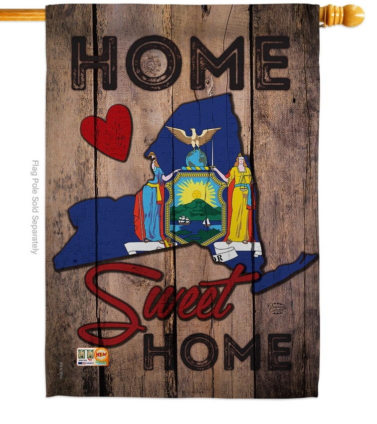 State New York Home Sweet House Flag