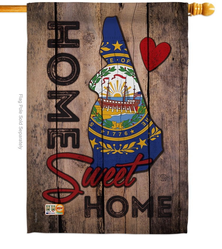 State New Hampshire Home Sweet House Flag