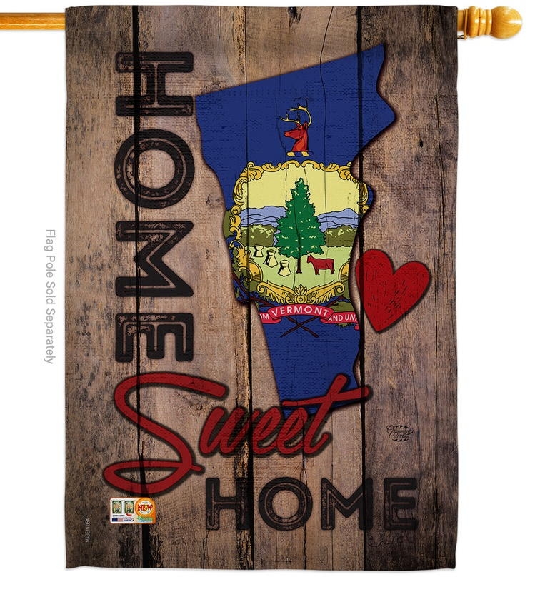 State Vermont Home Sweet House Flag