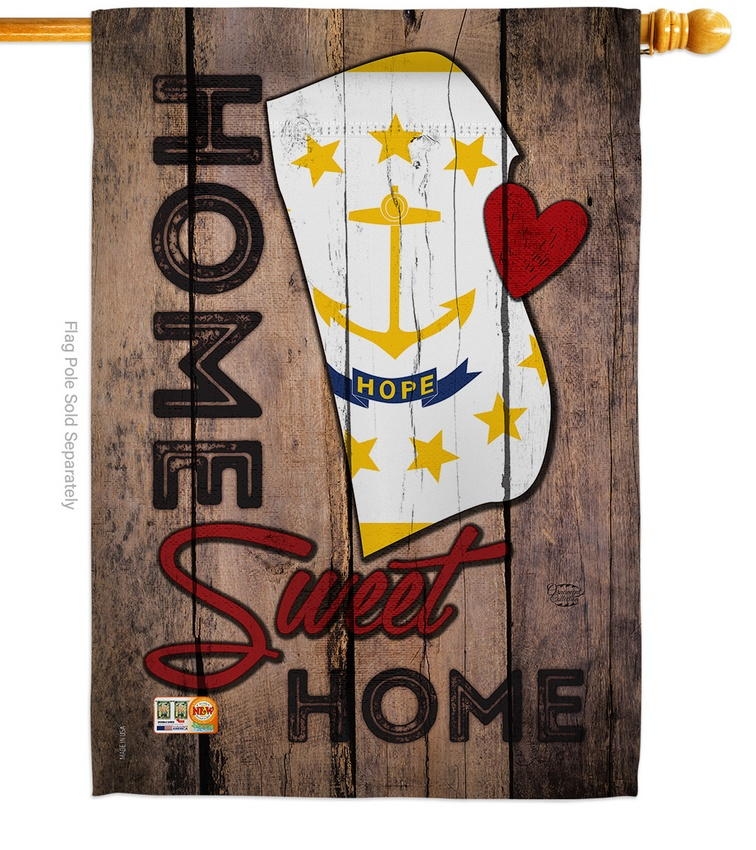 State Rhode Island Home Sweet House Flag