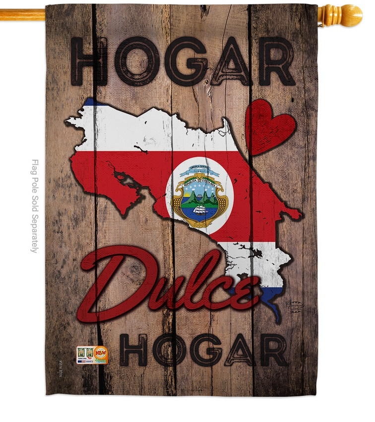 Costa Rica Hogar Dules House Flag