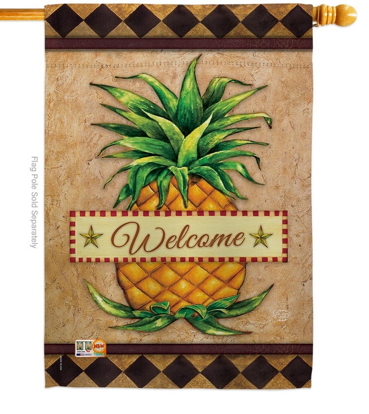 Welcome Pineapple Decorative House Flag
