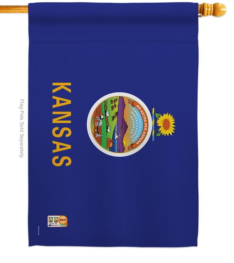 Kansas Decorative House Flag