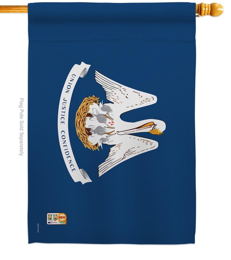 Louisiana Decorative House Flag