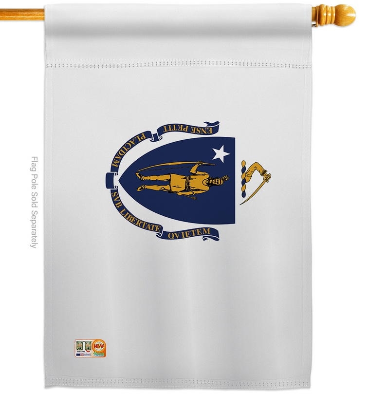 Massachusetts Decorative House Flag