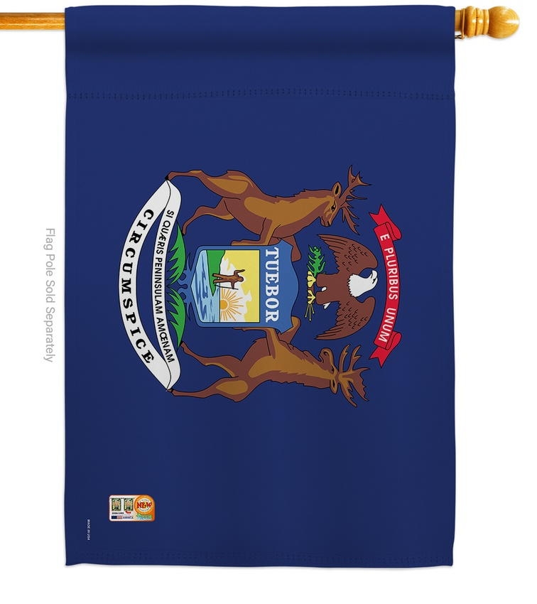 Michigan Decorative House Flag