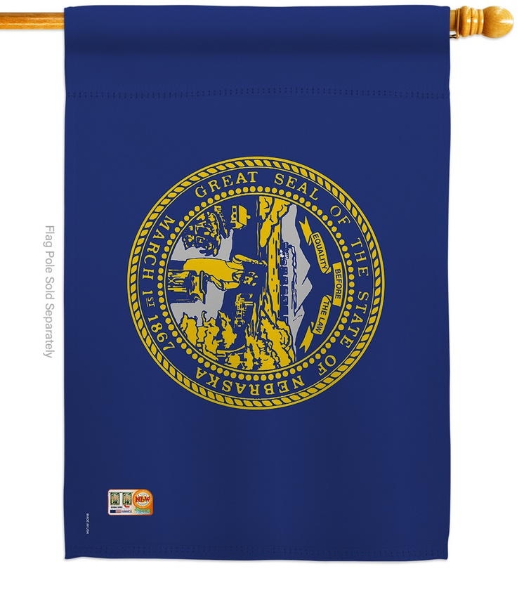 Nebraska Decorative House Flag