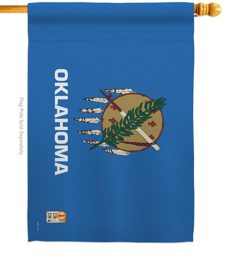 Oklahoma Decorative House Flag