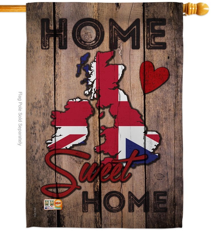 UK Home Sweet House Flag