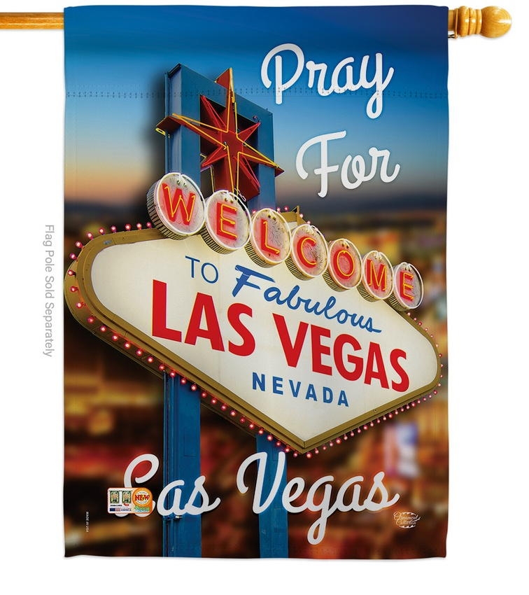 Pray For Las Vegas House Flag