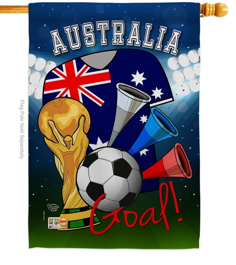 Australia Soccer House Flag